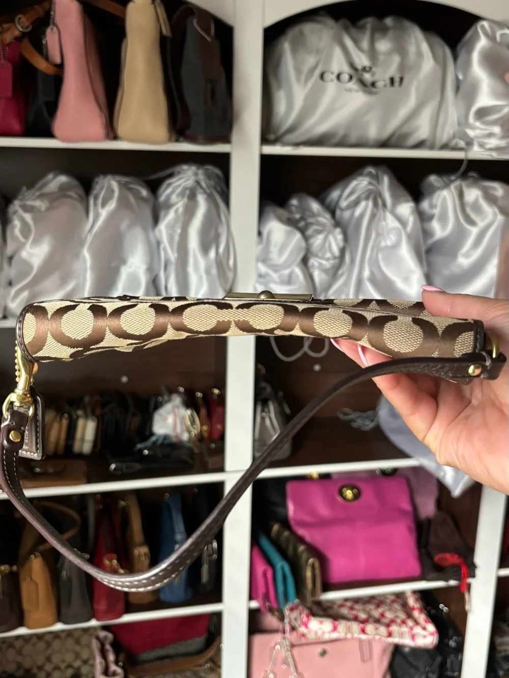 🤎💛Y2K COACH Kristin Op Art Large Wristlet Mini Bag & Wallets Set
